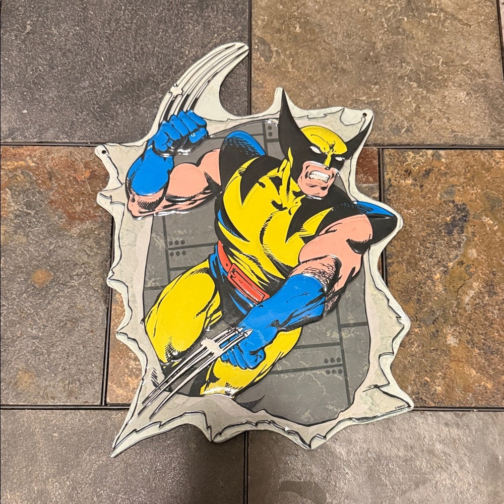 Marvel Yellow and Blue Wolverine Wall Art